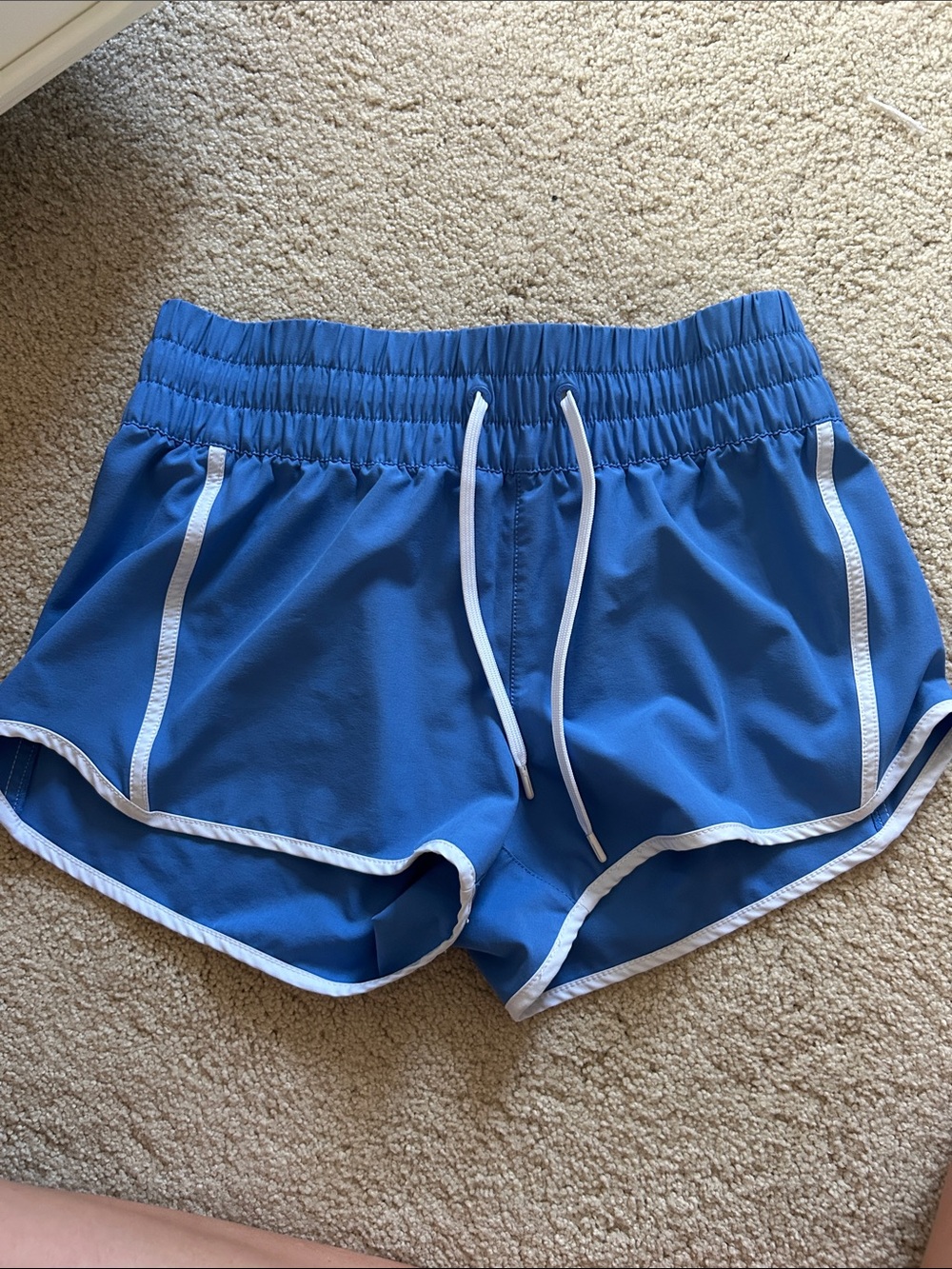 Rip Curl Women’s Blue Athletic Shorts with White Trim